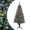 vidaXL Sapin de Noël artificiel Vert 150 cm PVC, Acier et Plastique