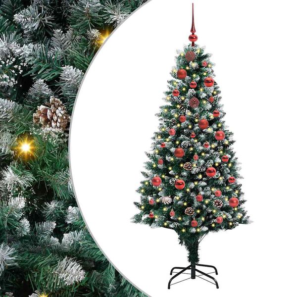 vidaXL Sapin de Noël artificiel Vert 150 cm PVC, Acier et Plastique
