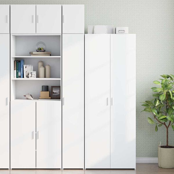 vidaXL Armoire de rangement mince blanc 30x42,5x225 cm