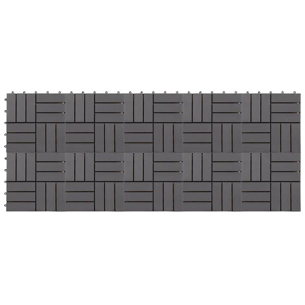 vidaXL Carreaux de terrasse 10pcs D&eacute;lavage gris 30x30 cm Acacia solide