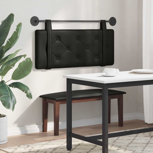 vidaXL T&ecirc;te de lit suspendue Montage mural Noir 100 cm Simili cuir