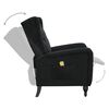 vidaXL Fauteuil de massage inclinable noir velours