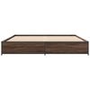 vidaXL Cadre de lit sans matelas ch&ecirc;ne marron 200x200 cm