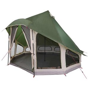 vidaXL Tente Tipi avec toit Vert 404 x 370 x 270 cm taffetas