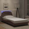 vidaXL Cadre de lit Viana avec LED sans matelas marron 100x200 cm