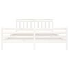 vidaXL Cadre de lit sans matelas blanc bois massif 200x200 cm