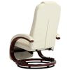 vidaXL Fauteuil de massage TV inclinable blanc cr&egrave;me similicuir