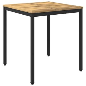 vidaXL Table de d&icirc;ner de jardin Blanc et noir 70 x 68,5 x 75 cm
