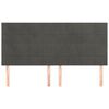 vidaXL T&ecirc;te de lit Gris fonc&eacute; 180 x 5 x 118/128 cm Velours