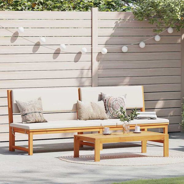 vidaXL Transat 1-personne Marron 200 x 57 x 75cm Bois d'acacia massif