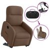 vidaXL Fauteuil inclinable &eacute;lectrique marron tissu