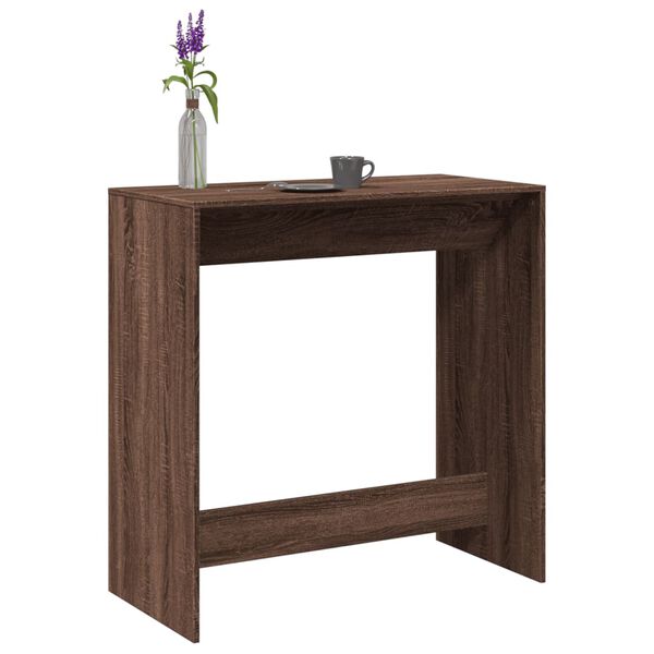 vidaXL Table de bar chêne marron 102x50x103,5 cm bois d'ingénierie