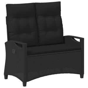 vidaXL Banc de jardin Noir 105 x 60 x 112 cm Acier et Polyester
