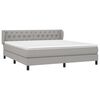 vidaXL Sommier &agrave; lattes de lit avec matelas Gris clair 160x200cm Tissu