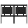 vidaXL T&ecirc;te de lit Noir 140,5x4x100 cm Bois massif de pin