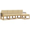 vidaXL Ensemble de canap&eacute;s d'ext&eacute;rieur 5 pc Blanc et Beige