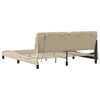 vidaXL Cadre de lit avec LED sans matelas cr&egrave;me 180x200 cm tissu