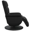 vidaXL Fauteuil inclinable avec repose-pieds noir similicuir
