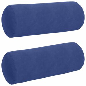 vidaXL Coussins d'accent 2 pcs Bleu police &Oslash; 25 x 70 cm