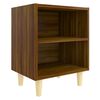 vidaXL Table de chevet avec pieds en bois Ch&ecirc;ne marron 40x30x50 cm
