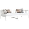 vidaXL Lit de jour sans matelas blanc bois de pin massif 90x200 cm