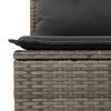 vidaXL Salon de jardin 5 pcs avec coussins gris résine tressée