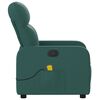 vidaXL Fauteuil de massage inclinable Vert fonc&eacute; Tissu