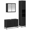 vidaXL Ensemble de mobilier de salle de bain 3 pcs Ch&ecirc;ne noir
