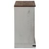 vidaXL Buffet HALDEN porte coulissante blanc 80x40x80 cm bois massif