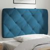 vidaXL Coussin de tête de lit bleu 90 cm velours