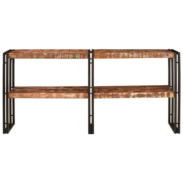 vidaXL Table console Multicolore 160 x 33 x 75 cm Bois Recycl&eacute; Solide