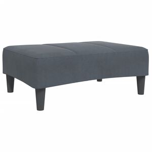 vidaXL Repose-pied gris fonc&eacute; 77x55x31 cm velours