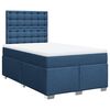 vidaXL Sommier &agrave; lattes de lit avec matelas Bleu 120x200 cm Tissu