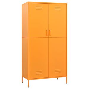 vidaXL Garde-robe Jaune moutarde 90x50x180 cm Acier