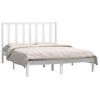 vidaXL Cadre de lit sans matelas blanc 135x190 cm bois de pin massif