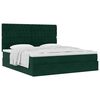 vidaXL Cadre de lit ottoman avec matelas vert fonc&eacute; 200x200 cm velours