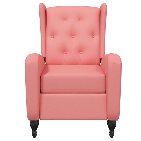 vidaXL Fauteuil de massage inclinable rose velours