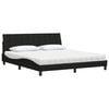 vidaXL Lit avec matelas Hanko noir 180x200 cm tissu