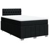 vidaXL Sommier &agrave; lattes de lit avec matelas Noir 120x200 cm Tissu