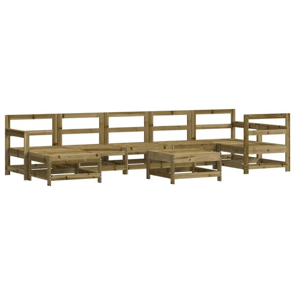 vidaXL Salon de jardin 8 pcs bois de pin impr&eacute;gn&eacute;