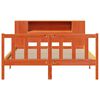 vidaXL Lit bibliothèque sans matelas cire marron 135x190 cm pin massif