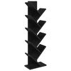 vidaXL Biblioth&egrave;que d'Arbre 6 Niveaux 30 x 18 x 100 cm Ch&ecirc;ne noir
