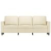 vidaXL Canap&eacute; &agrave; 3 places Cr&egrave;me 180 cm Similicuir