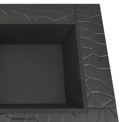 vidaXL Foyer avec tisonnier 79x79x46,5 cm XXL acier