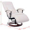 vidaXL Fauteuil de massage shiatsu Blanc Similicuir