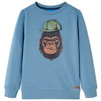 Sweatshirt pour enfants bleu moyen 92