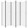 vidaXL Cloison de séparation 5 panneaux Blanc 250x200 cm Tissu