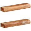 vidaXL &Eacute;tag&egrave;res murales 2 pcs 60x17x8 cm bois massif d'acacia