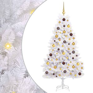 vidaXL Sapin de No&euml;l artificiel 180 cm PVC et Acier Blanc