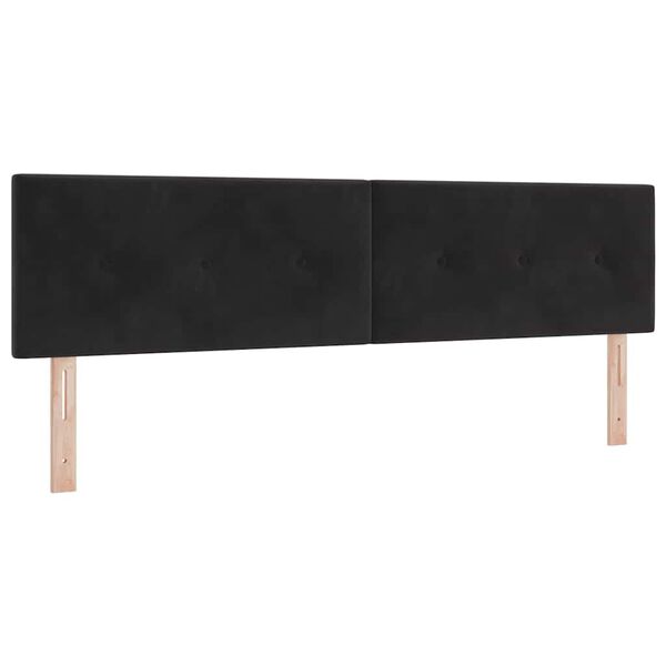 vidaXL Tête de lit LED avec des lumières à LED Noir 180 cm Polyester